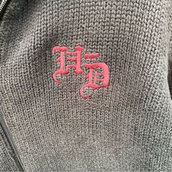 Harley Davidson Knit Zip Up Cardigan Sweater - Picture 6 of 6